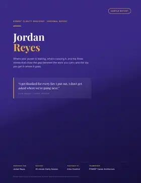 Sample Clarity Report, Cover page