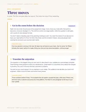 Sample Clarity Report, Three moves page