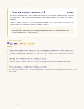 Sample Clarity Report, In your own words page